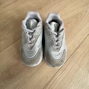 Kids Adidas Light Gray and White Sneakers